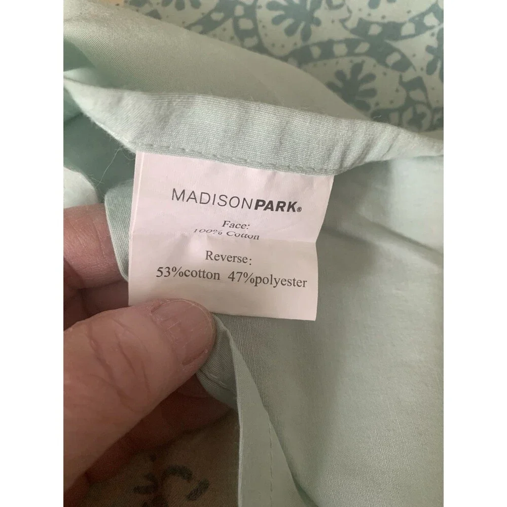 Madison Park  King duvet cover set Teal, Gray, White, Tan Shabby Chic